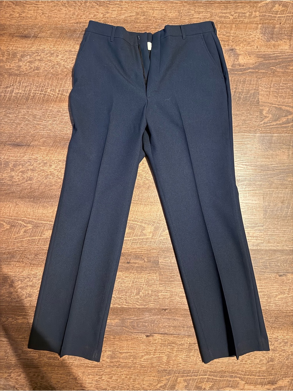 Vintage Dark Navy Dress Pants with Cream Lining